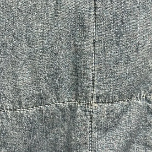 💙🧥 Free People We The Free Quilted Denim Jacket Dolman Oversized Medium - Picture 10 of 14
